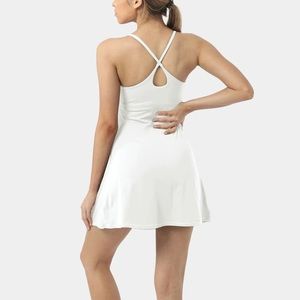 Everyday Cloudful™ Fabric Backless 2-in-1 Flare Workout Dress-Wannabe
